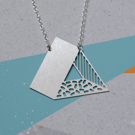 3D Triangle Necklace